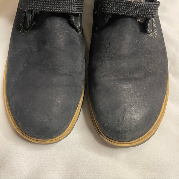 Timberland Mirney black leather faux fur thong and trim high boots - Picture 3 of 14